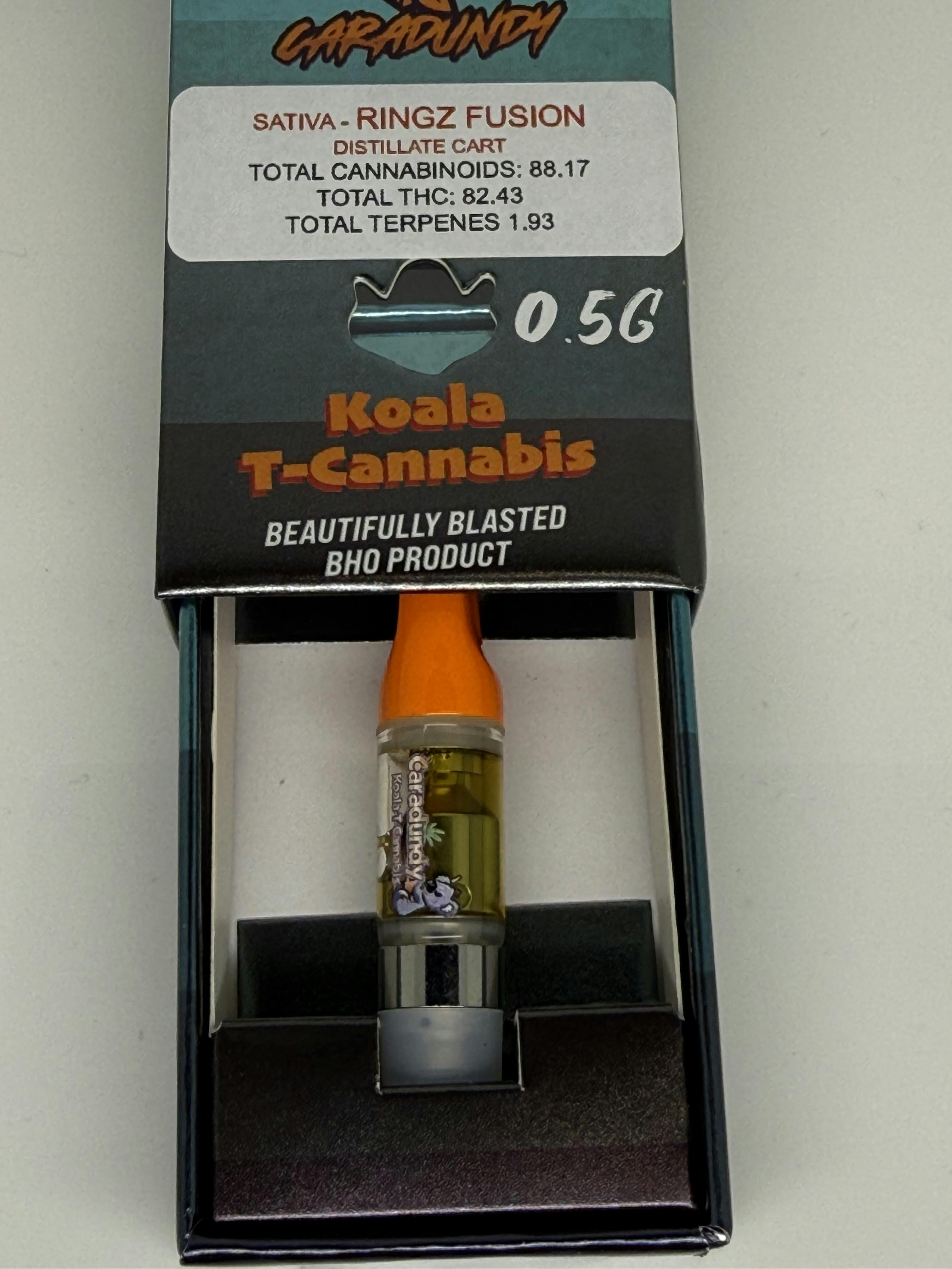 Ringz Fusion 0.5g Cartridge 82.43% THC by Caradundy