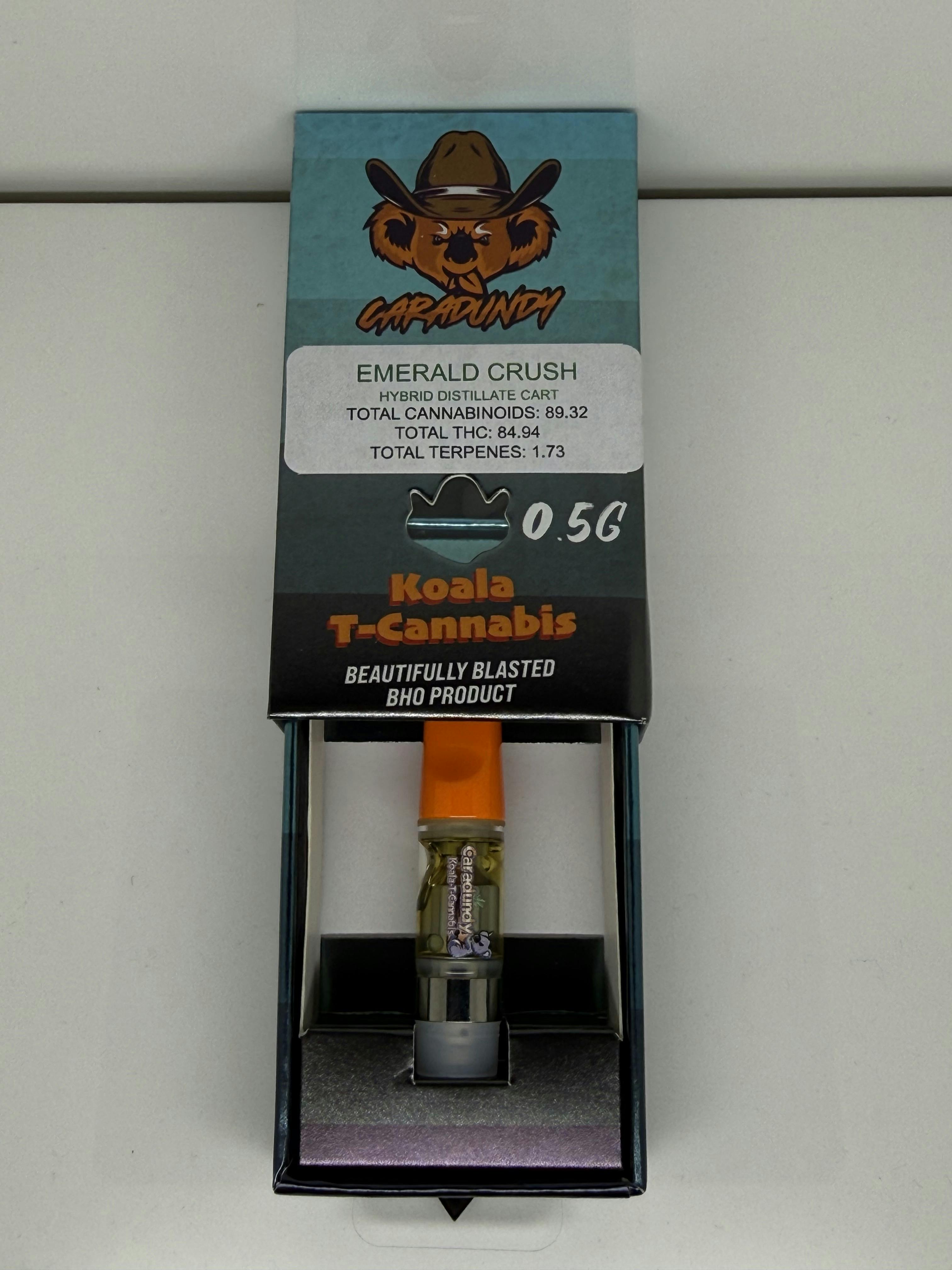 Emerald Crush 0.5g Cartridge 84.94% THC by Caradunduy (Hybrid)
