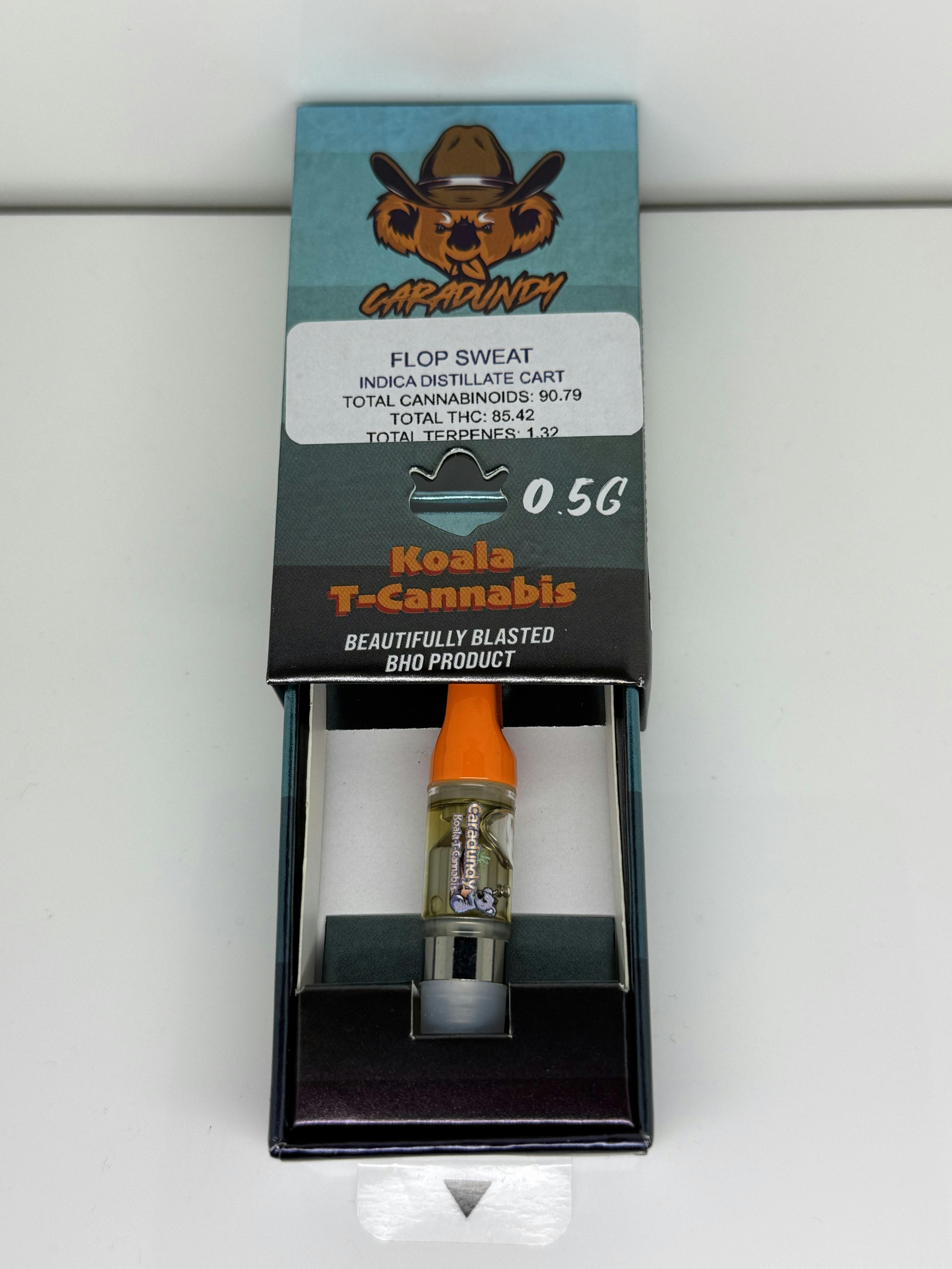 Flop Sweat 0.5g Cartridge - 85.42% THC by Caradundy (Indica)