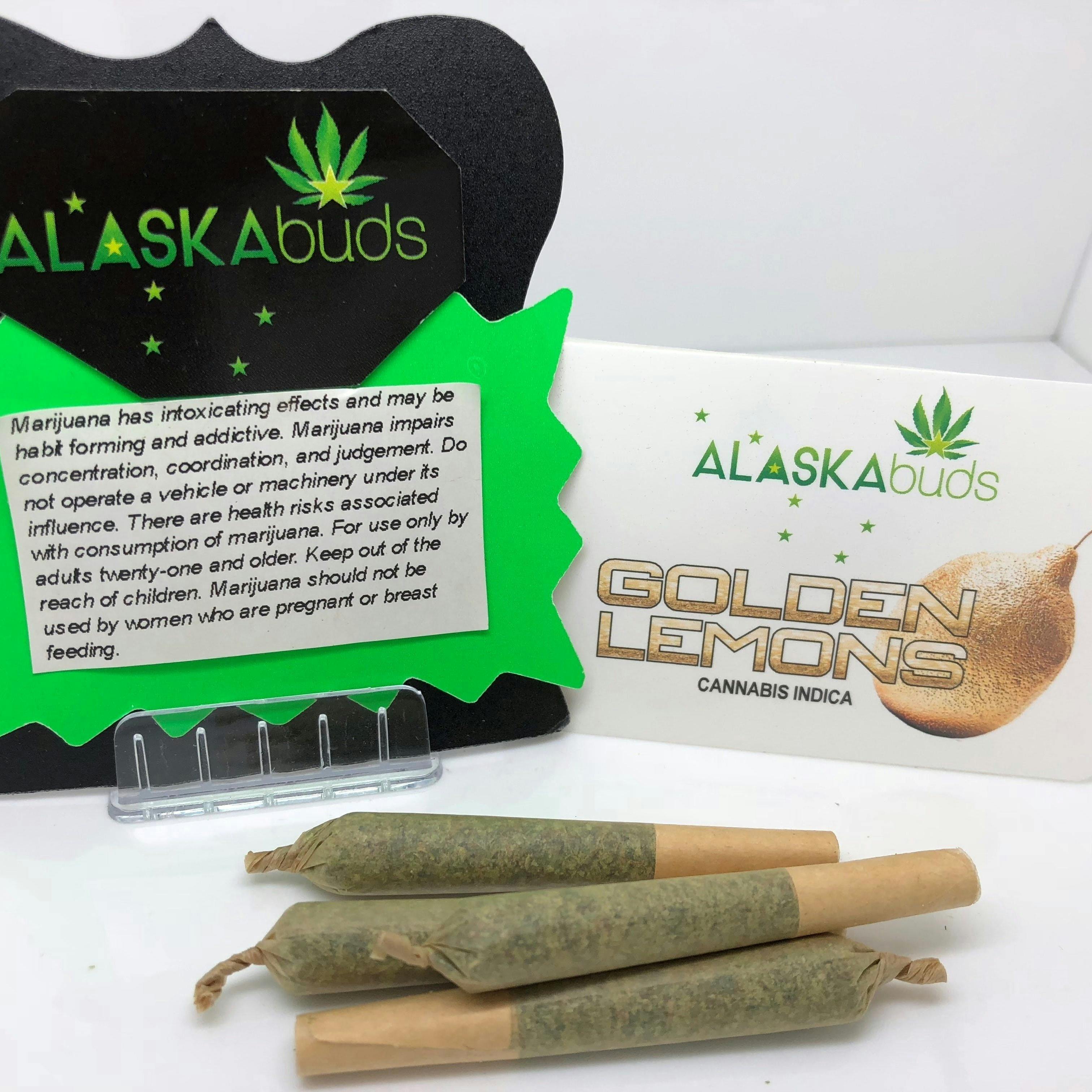 Golden Lemon 18.94% THC 1g Joint By Alaska Buds
