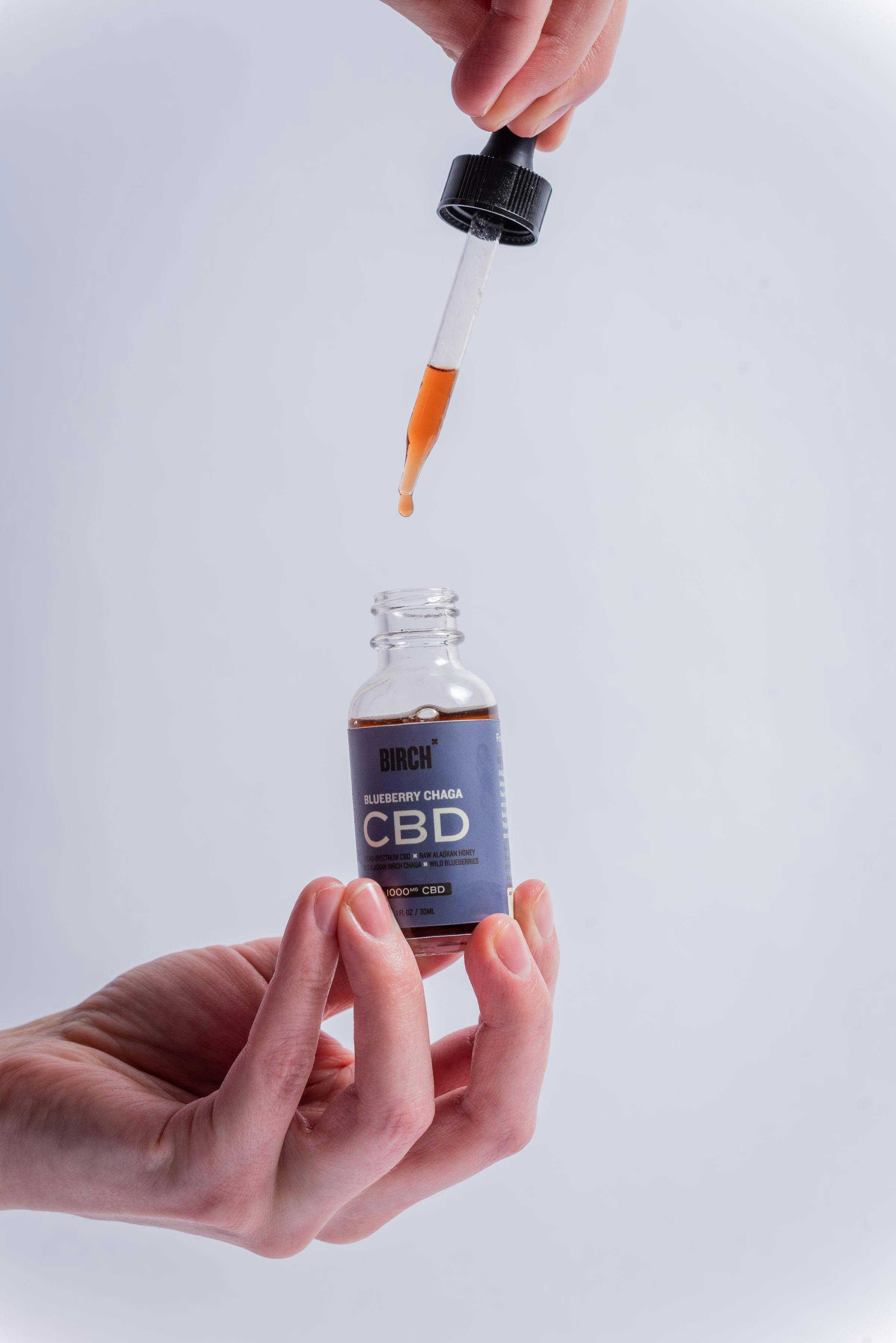 CBD Blueberry Chaga | CBD Tincture | 1000mgCBD | Birch Alaskan Naturals