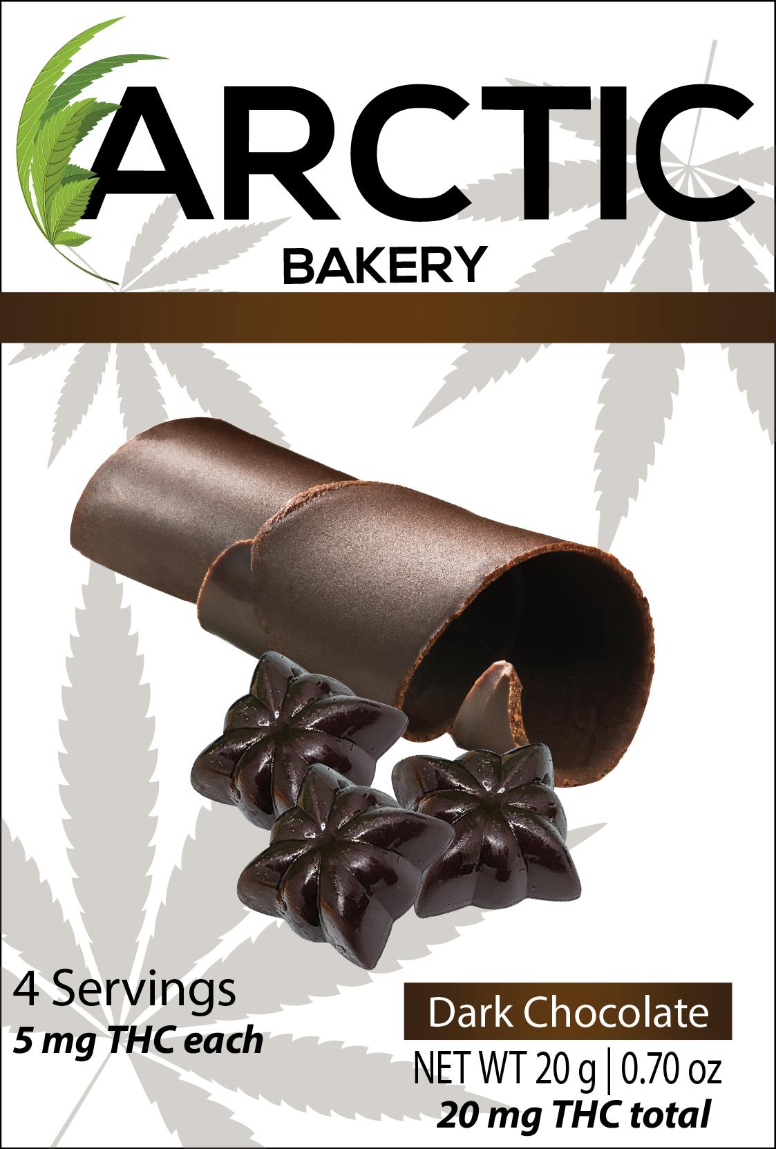 Arctic Stars - Dark Chocolate (hyb) | 10pk Chocolate | 100mgTHC | Arctic Bakery