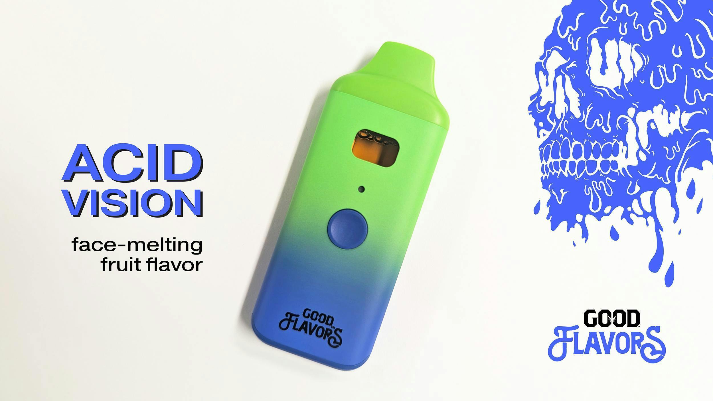 Acid Vision Flavors (sat) | Distillate Disposable | 85.78%THC | GOOD Cannabis