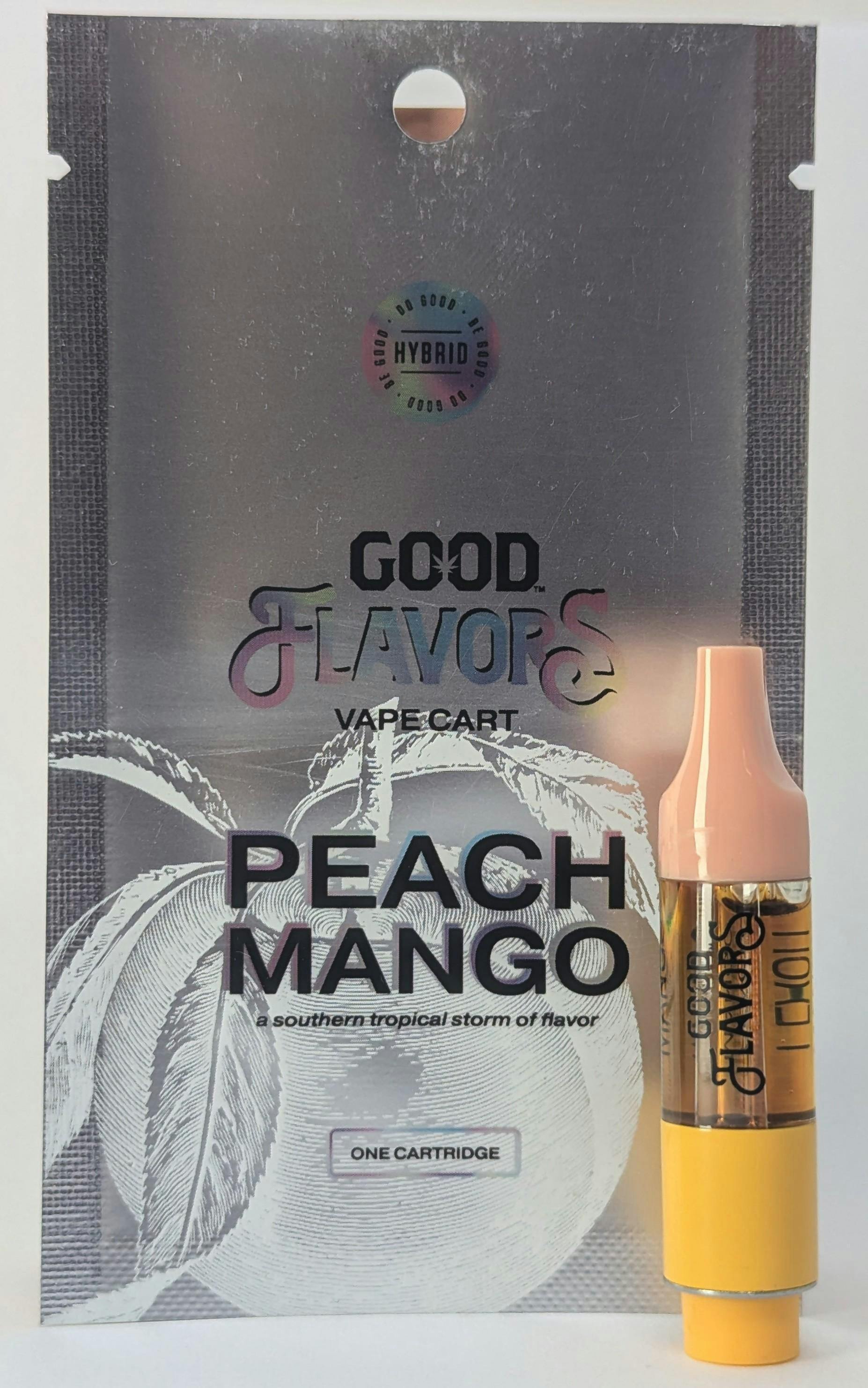 GOOD Flavors - Peach Mango (hyb) | Distillate Cartridge | 81.94%THC | GOOD Cannabis