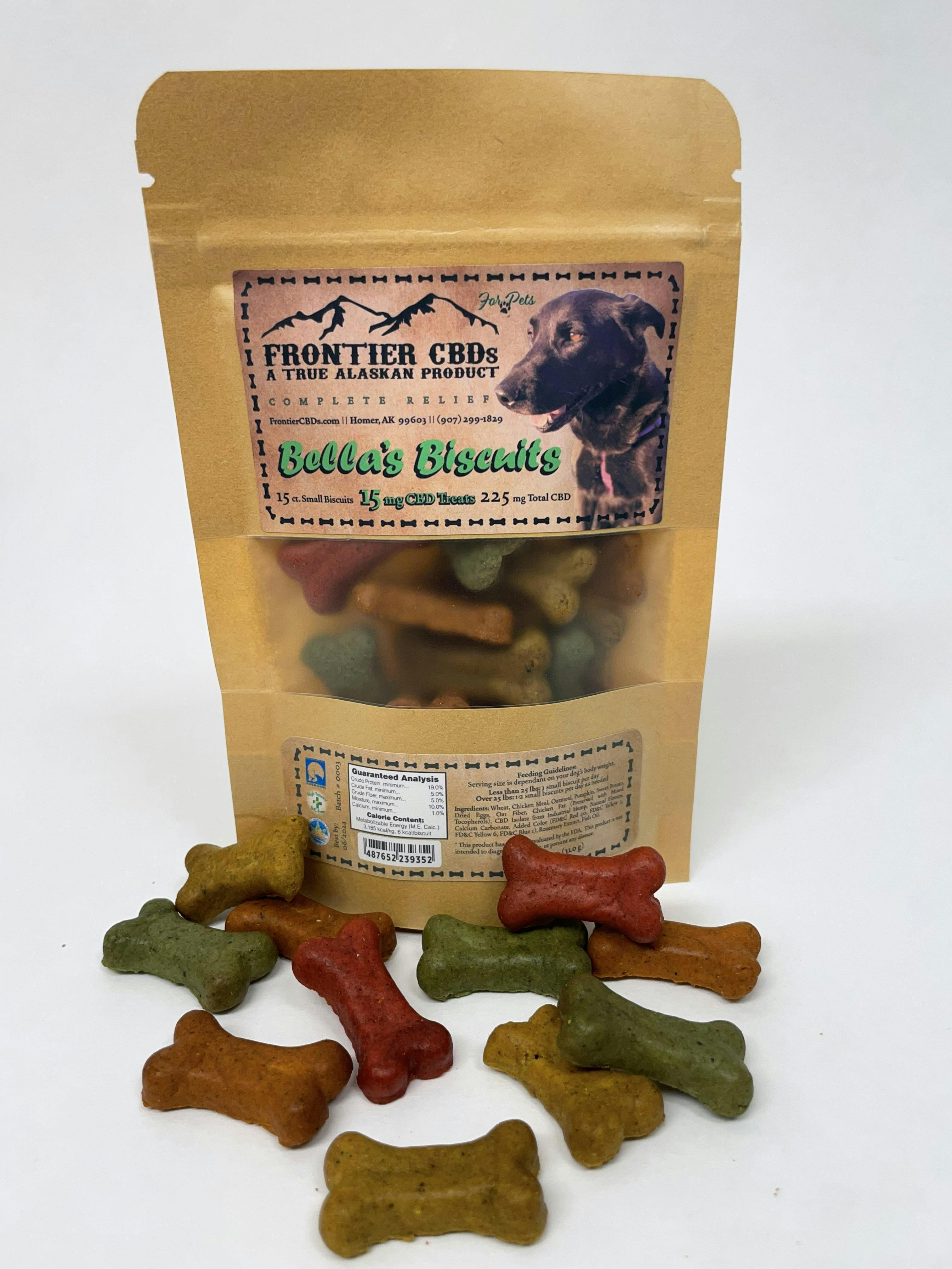 CBD Bella's Small Dog Treats | 15ct | 15mgCBD | 225mgCBD Total | Frontier CBDs
