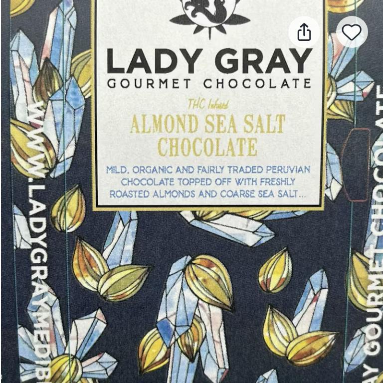 Lady Gray - Medibles - Almond Sea Salt Chocolate Bar
