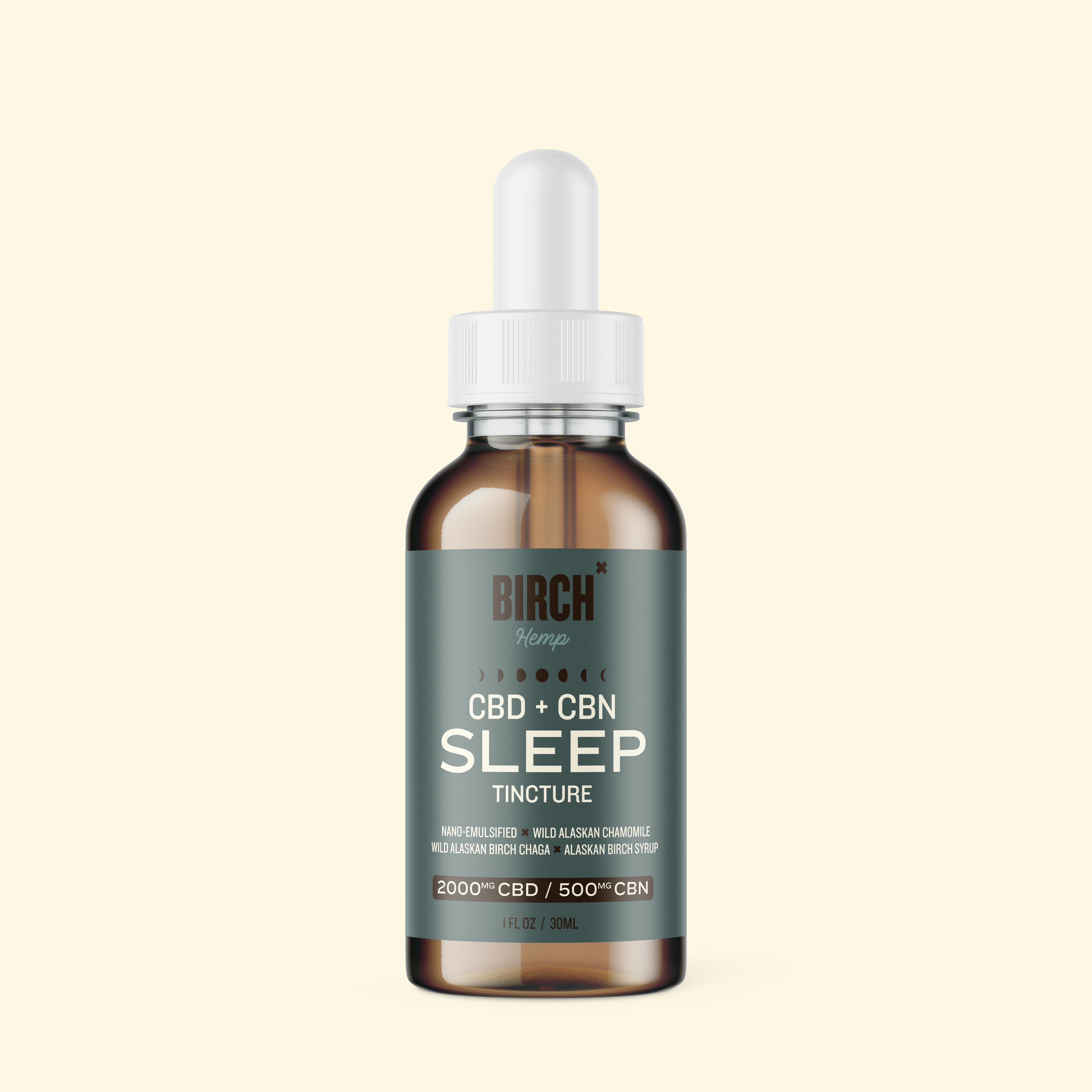 CBD Sleep CBD + CBN Tincture | CBD Tincture | 200mgCBD | 500mg CBN | Birch Alaskan Naturals