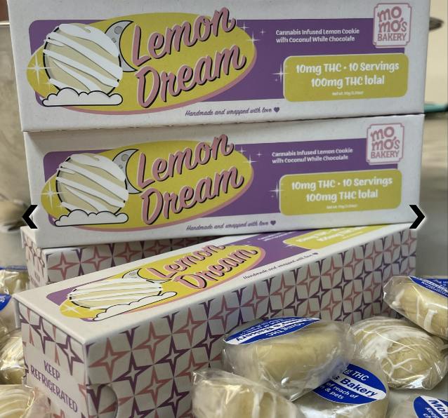 Lemon Dreams (hyb) | 10pk Cookies | 100mgTHC | MoMo's Bakery