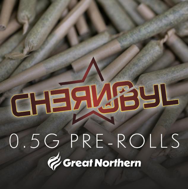 Chernobyl (sat) | .5g Flower Preroll | 20.94%THC | 1.46%Terp | Great Northern Cannabis