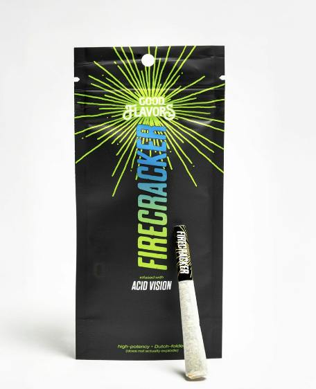 Firecracker Flavors - Acid Vision (sat) | .6g Infused Preroll | 31.34%THC | GOOD Cannabis