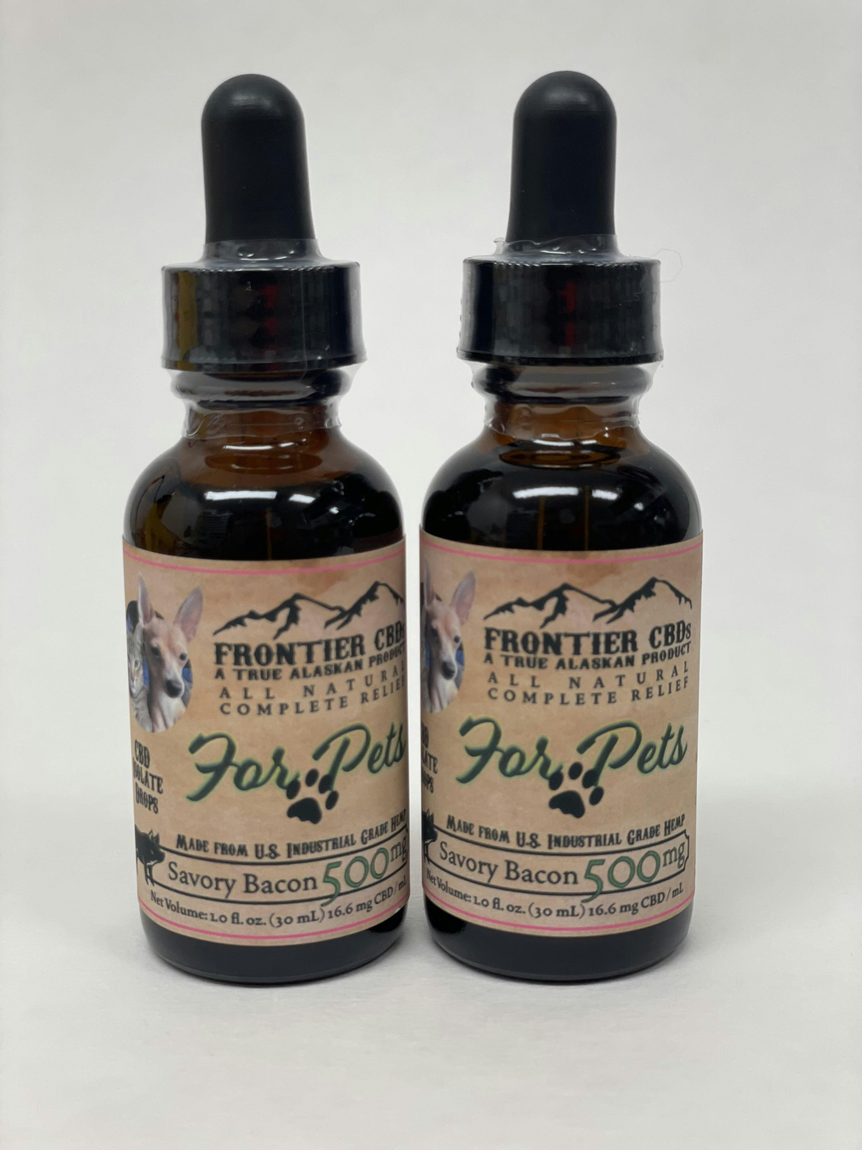CBD Bacon Flavored Pet Tincture | 500mgCBD | Frontier CBD
