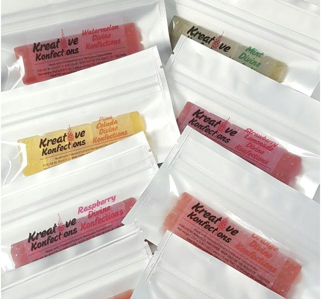 Divine - Lemon Ginger 1:1 CBD (ind) | 10pk Hard Candy | 100mgCBD | 100mgTHC | Kreative Konfections
