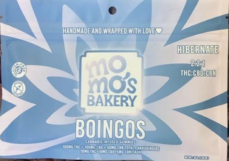 Boingos - Hibernate: Out Cold (Indica) | 10pk Gummies | 100mgTHC | 100mgCBD | 50mgCBN | MoMo's