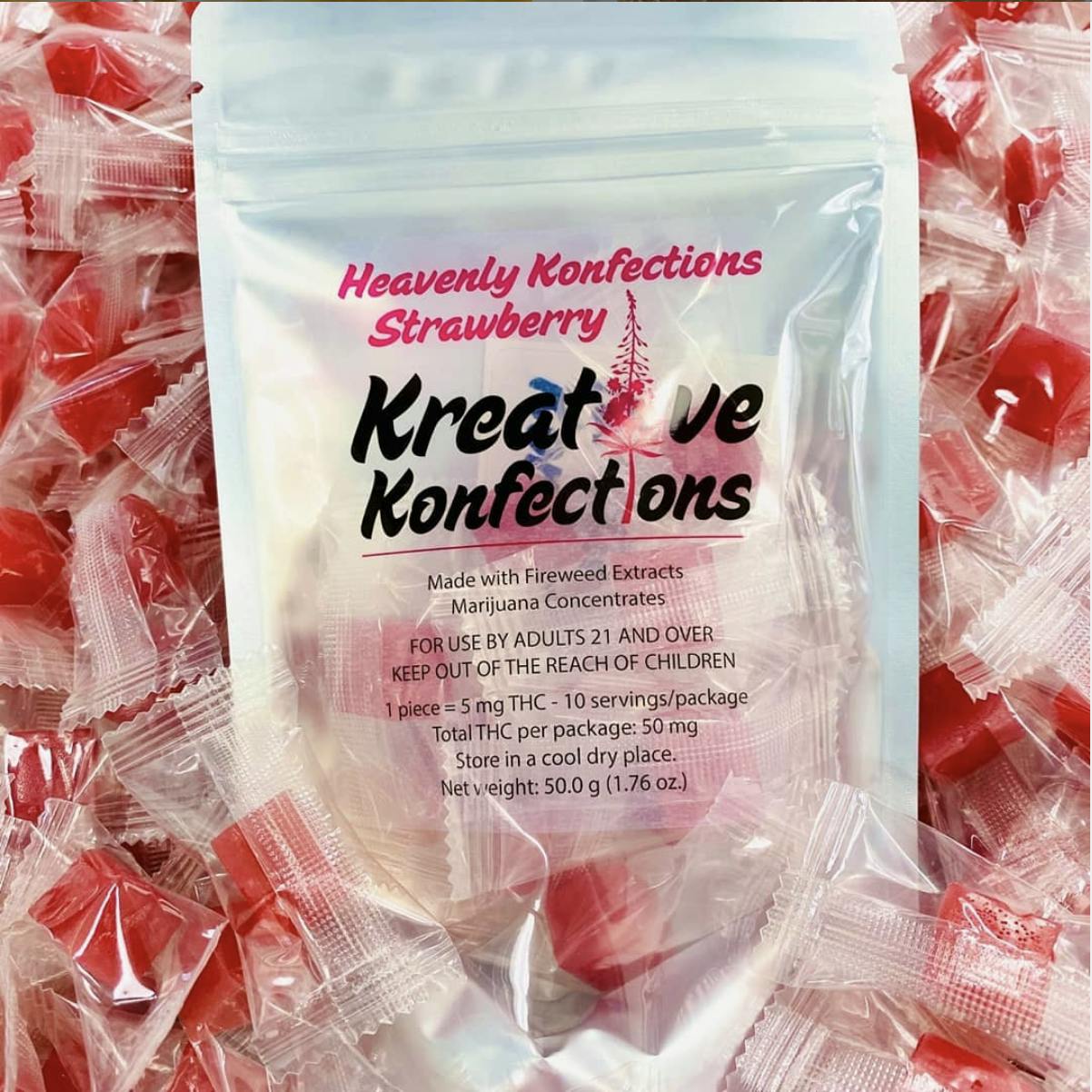 Strawberry Heavenly Konfections | Indica | 100mg | 10pk