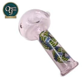 4.75" Rick & Morty Pink Glass Pipe