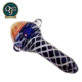 5.5" Alien Head Spiral Design Glass Pipe