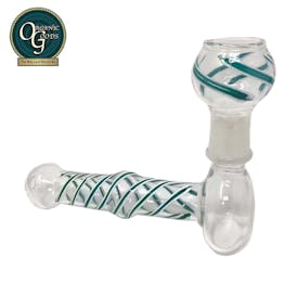Blue & Clear Glass Dab Rig Hand Pipe