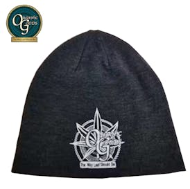 Organic Goods Charcoal Floppy Beanie with Leaf