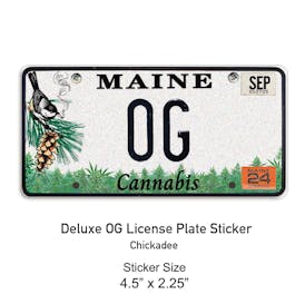 OG Chickadee License Plate Sticker