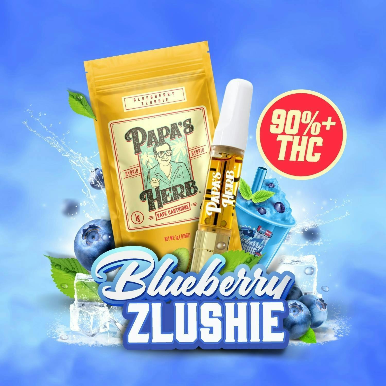 Blueberry Zlushie | Cartridge | 1g by Papa's Herb