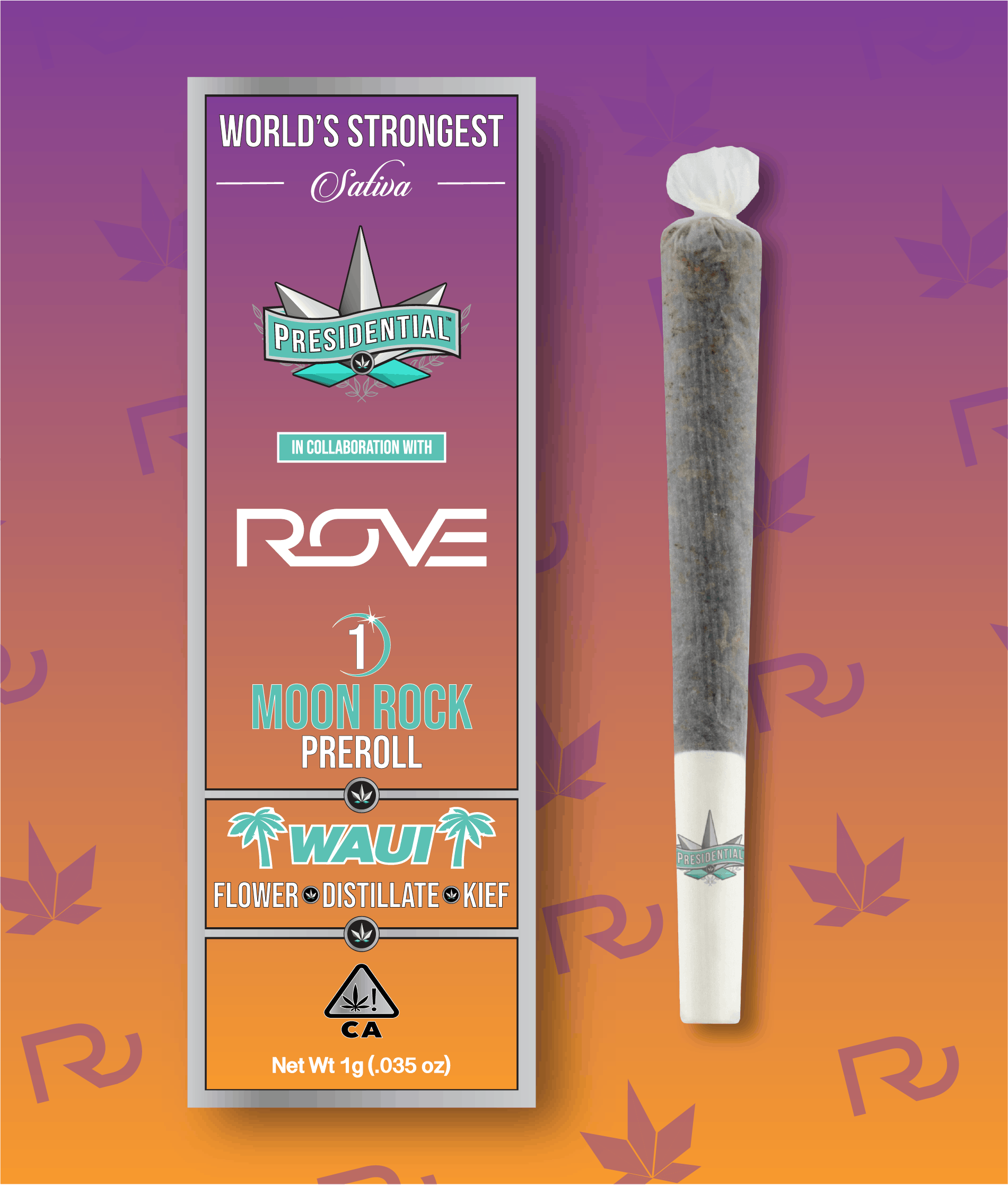 Presidential x Rove | Waui | Moon Rock Infused Joint | 1g