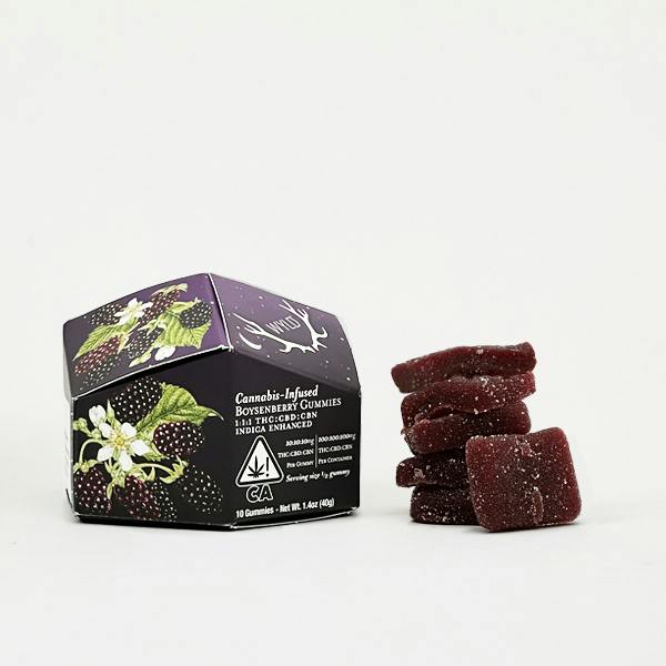 Boysenberry 1:1:1 THC:CBD:CBN Indica Gummies | 100mg | 10ct | 10mg/ea