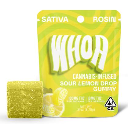 Bites | Sour Lemon Drop Rosin Gummies | 100mg | 10ct | 10mg/ea