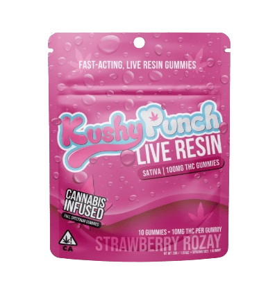 Live Resin | Strawberry Rozay Gummies | 100mg | 10ct | 10mg/ea
