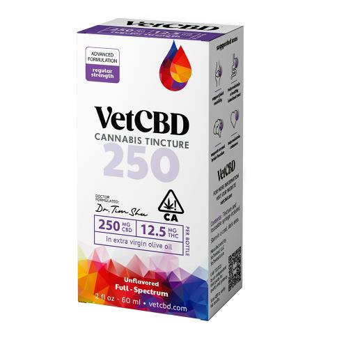 VetCBD, Regular Strength 20:1 Tincture, 250mg, 2oz