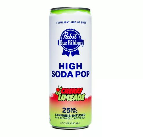 PABST | PBR Cannabis Infused High SodaPop - Cherry Limeade | 25mg | Single