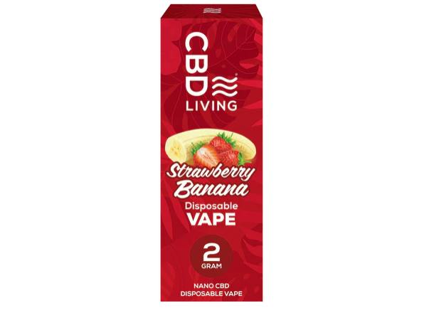 CBD LIVING 2G VAPE- STRAWBERRY BANANA