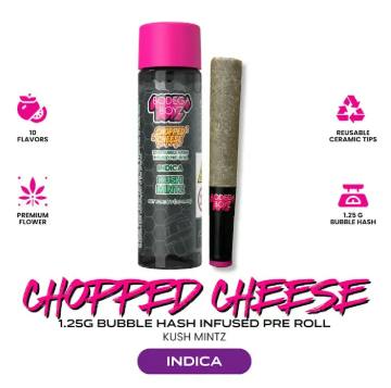 Chopped Cheese | Kush Mintz | Bubble Hash Infused Joint | 1.25g