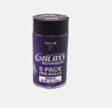 Grape (Indica) Galaxy Mini 5-pack 3.5G Moonrock Infused Prerolls