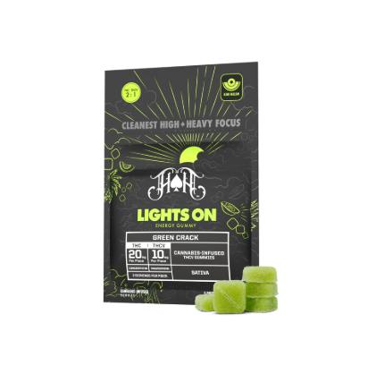 HEAVY HITTERS - 100MG GUMMIES GREEN CRACK THC/THCV