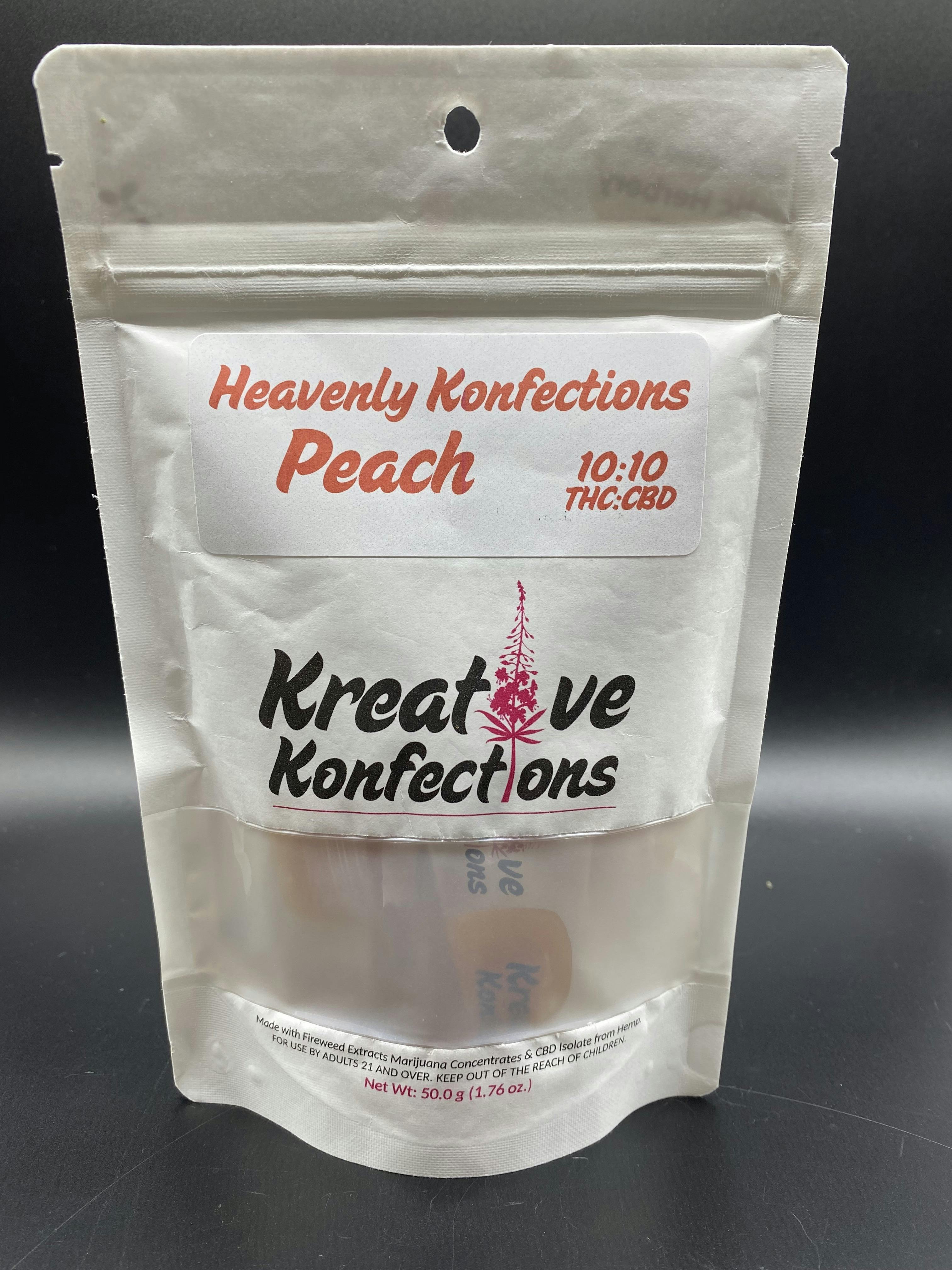 100mg THC Kreative Karamels Soft Chew - Peach (Night Time)