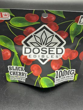 100mg THC Dosed Edibles - Black Cherry Flavored Gummies