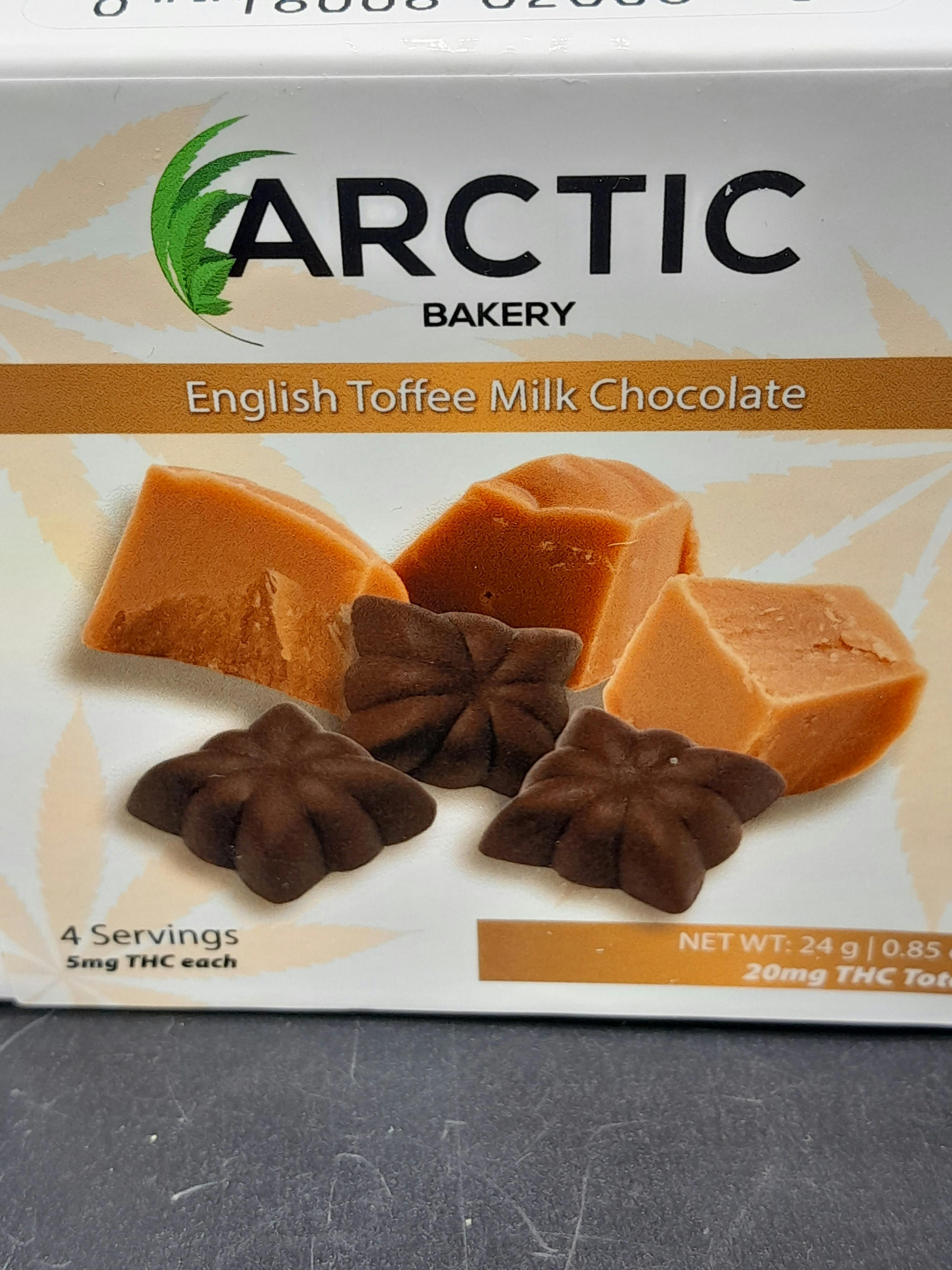 100mg THC Arctic Bakery - English Toffee Milk Chocolate