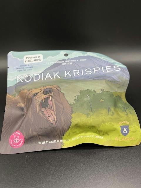 100mg THC - Strawberry Crumble Kodiak Krispy (Marshmallow Rice Crispy)