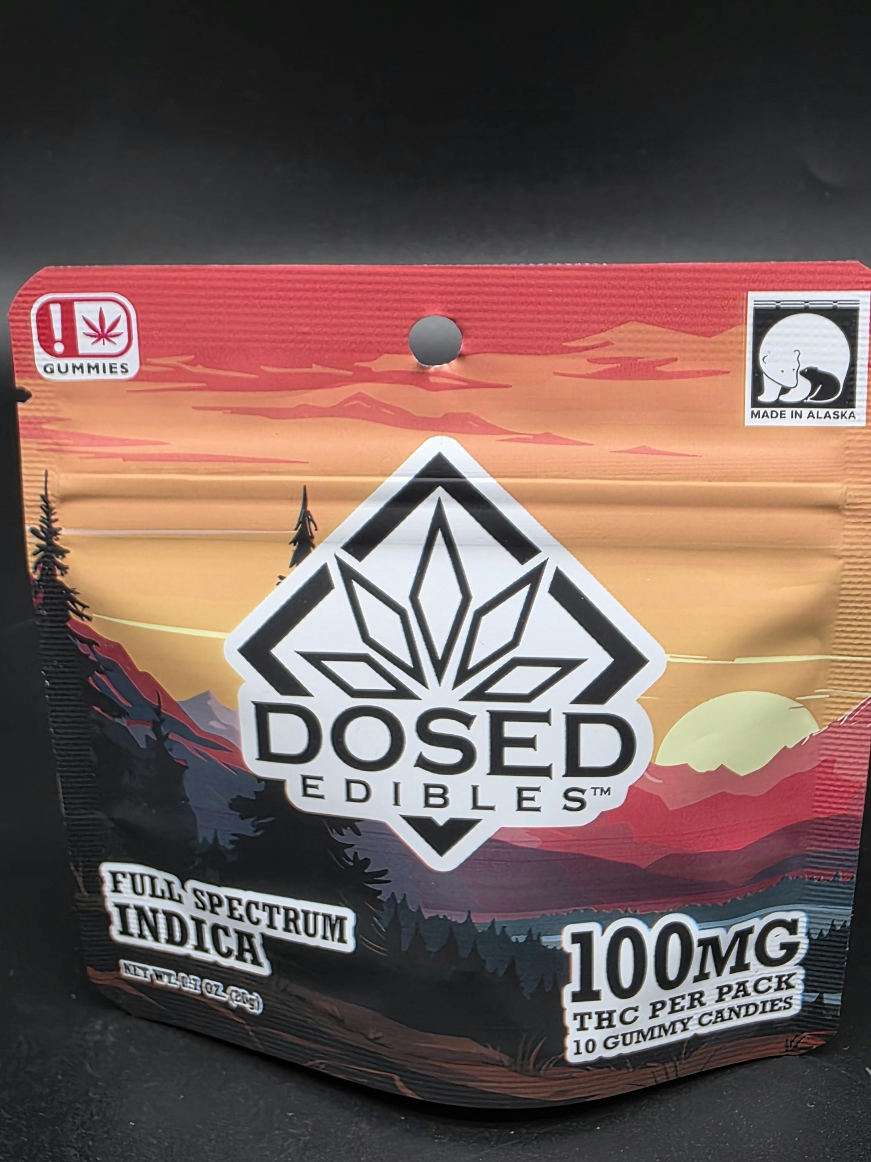 Dosed Gummies | 100mg THC per pack | 10mg THC a piece - Full Spectrum Indica