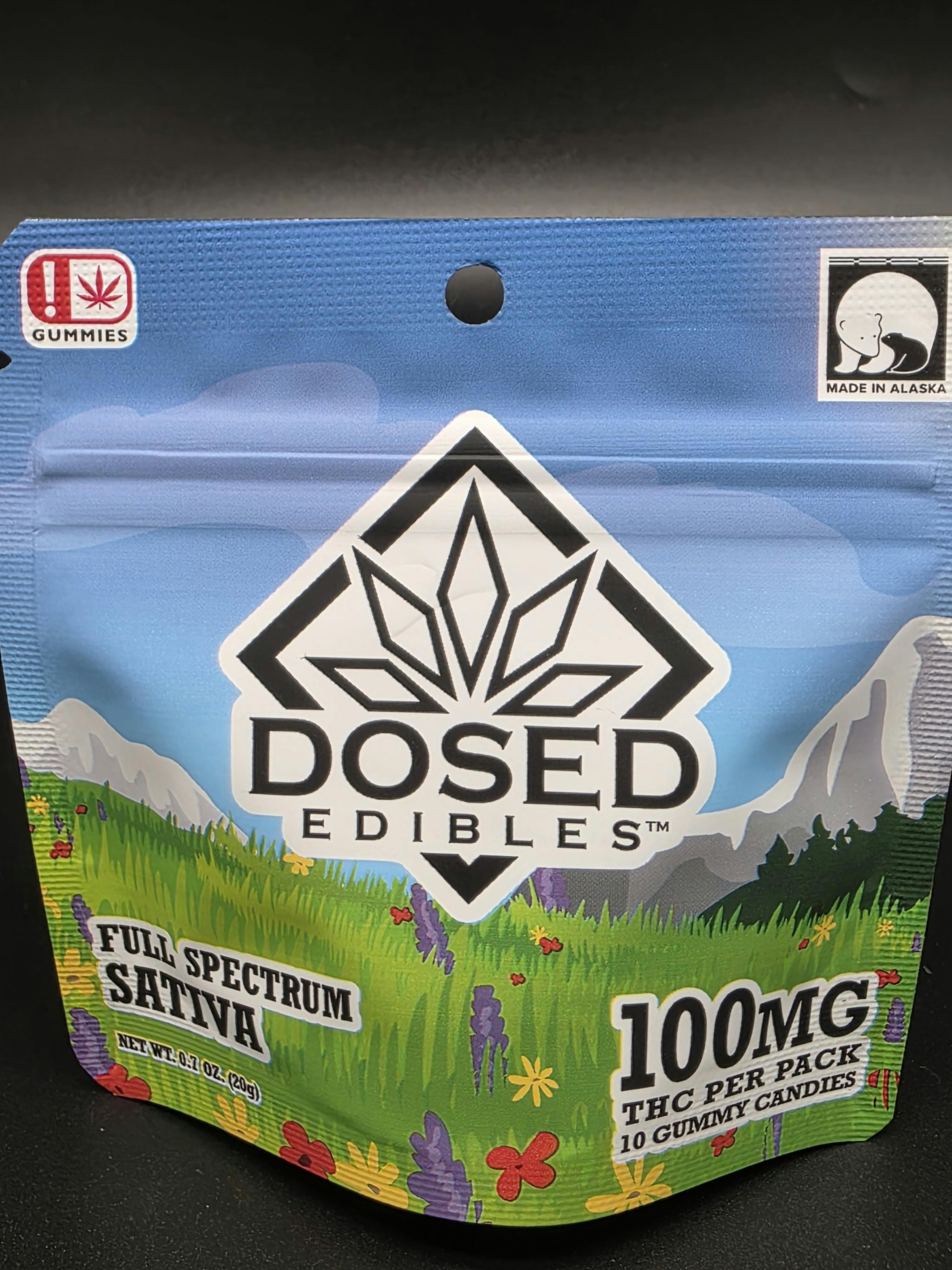 Dosed Gummies | 100mg THC per pack | 10mg THC a piece - Full Spectrum Sativa