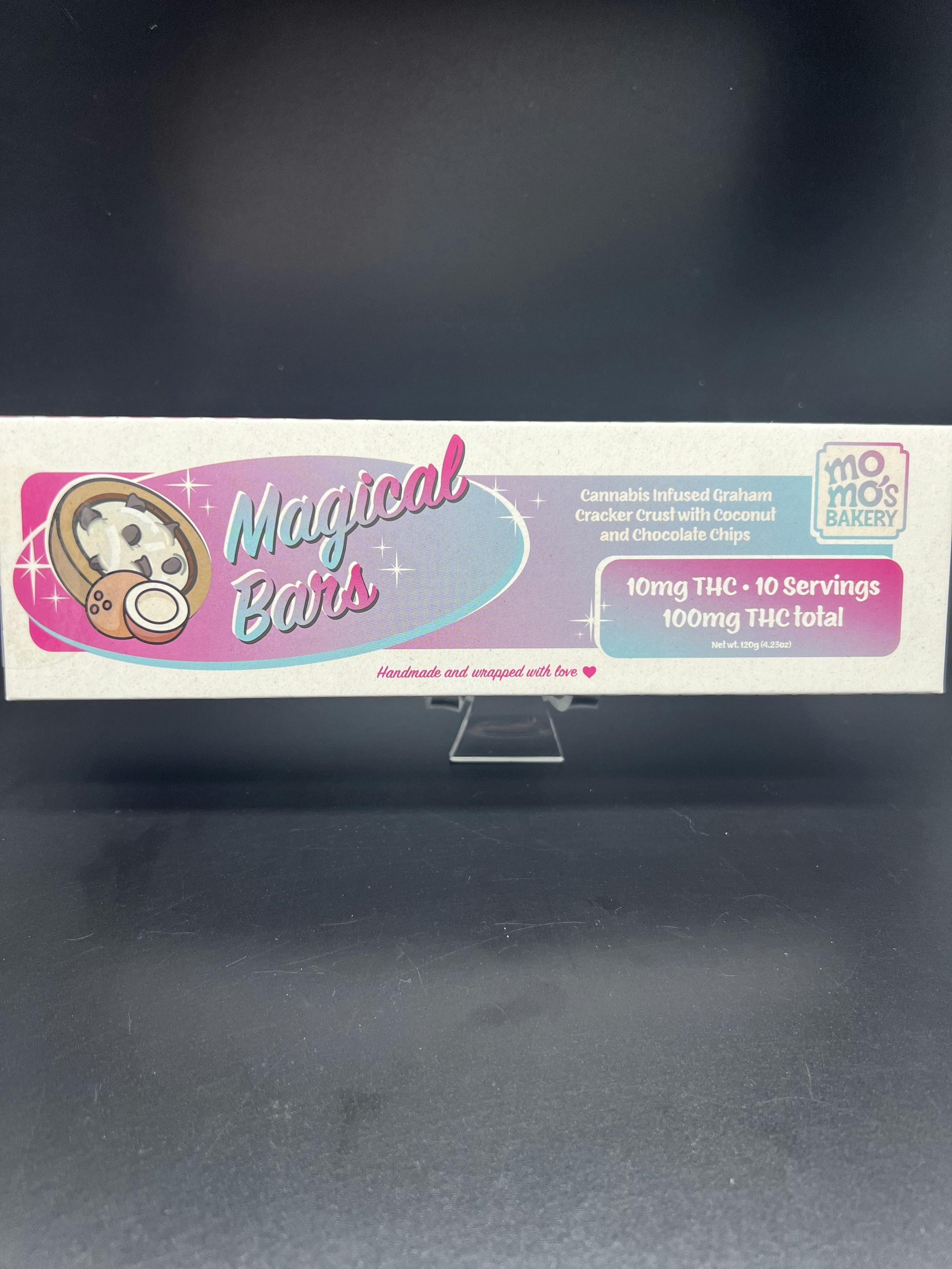 100mg THC Graham Cracker Crust w/ Coconut & Chocolate Chips - Magical Bars