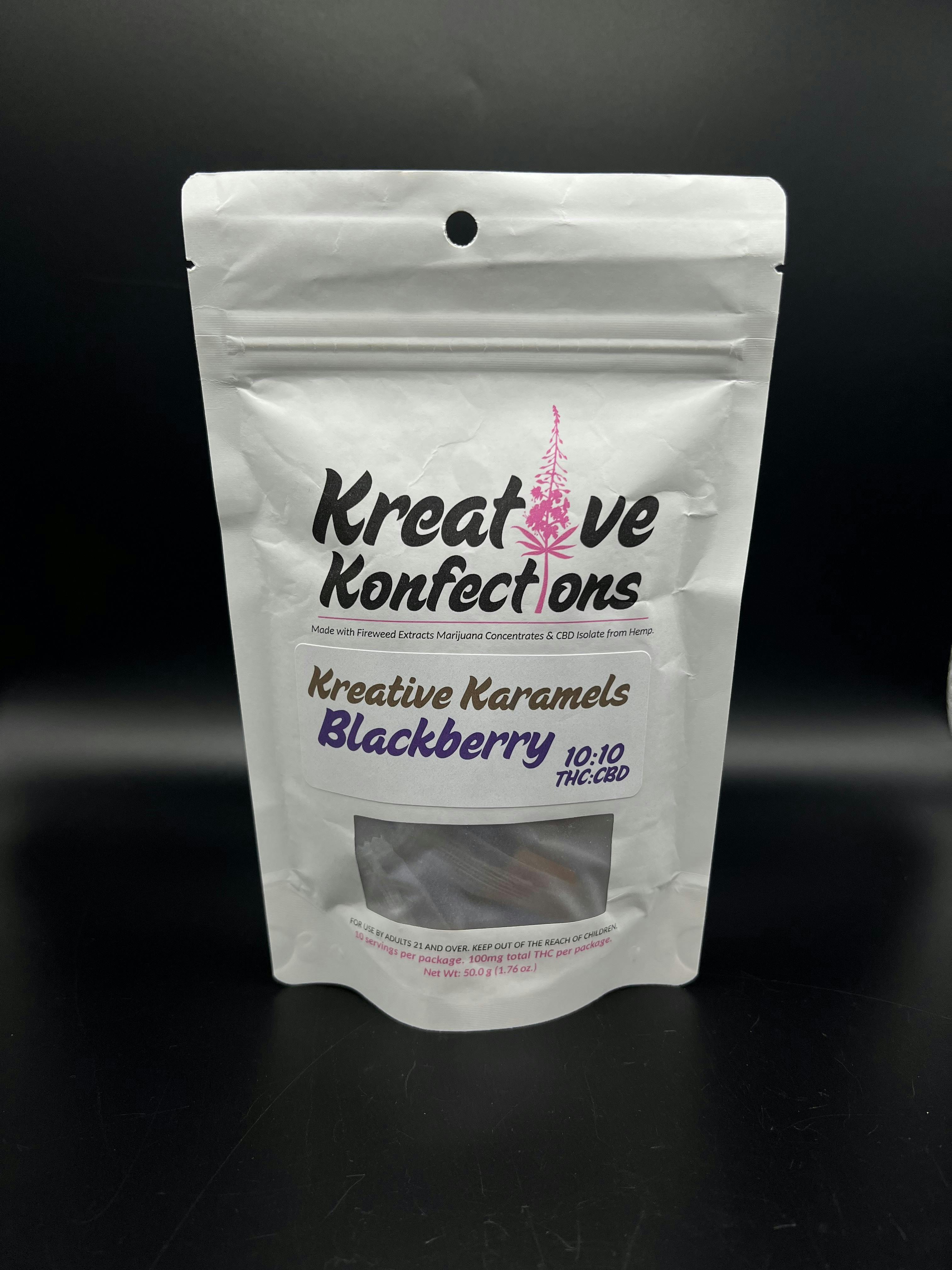 100mg THC Kreative Konfections - Blackberry Soft Chews