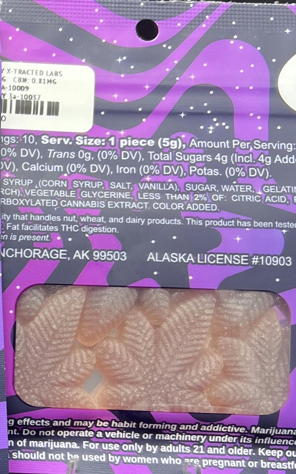 100mg THC Indica Boingos Edibles - Blackberry