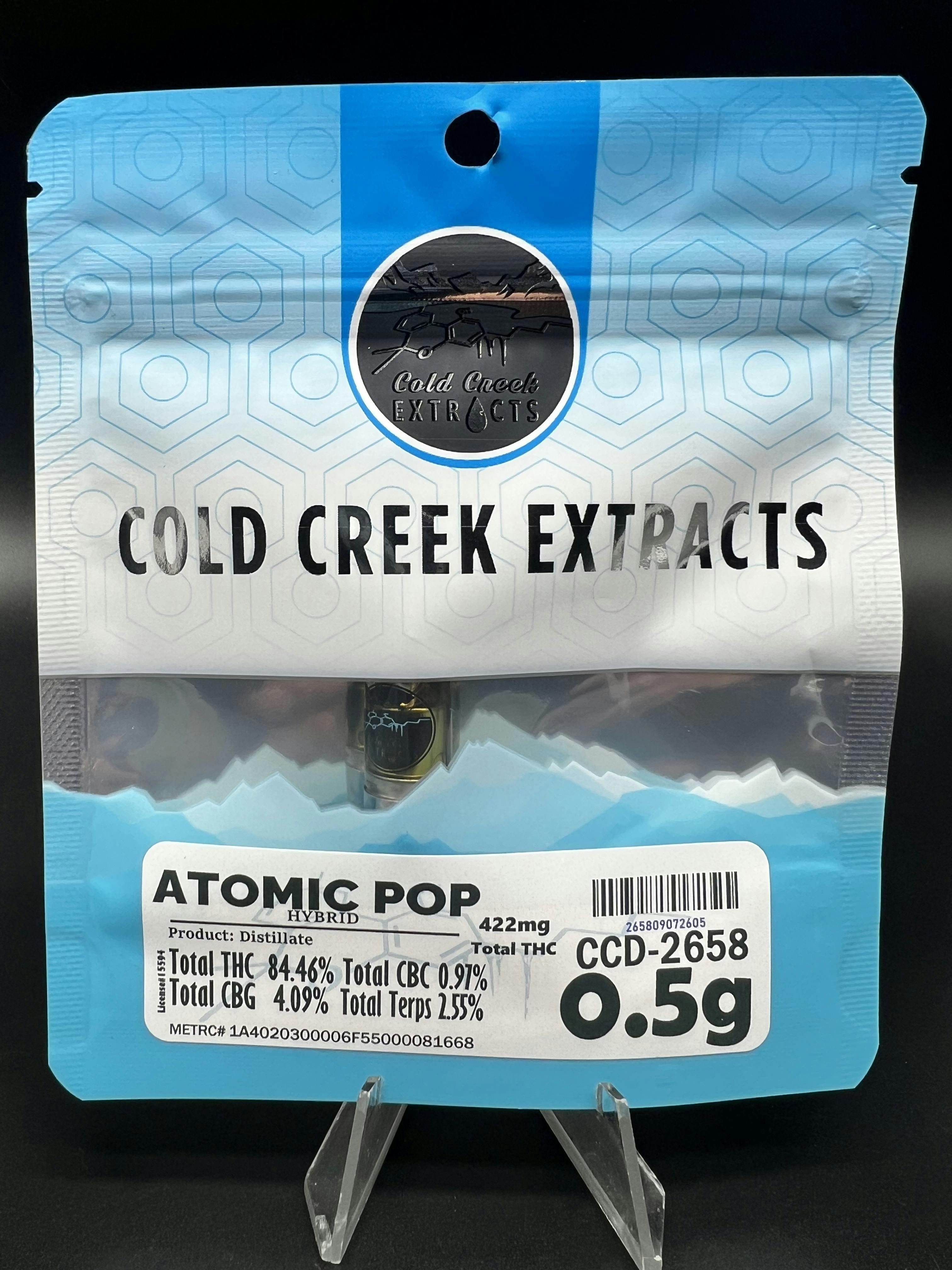 .5g Cartridge 84.46% THC 2.55% Terps - Atomic Pop