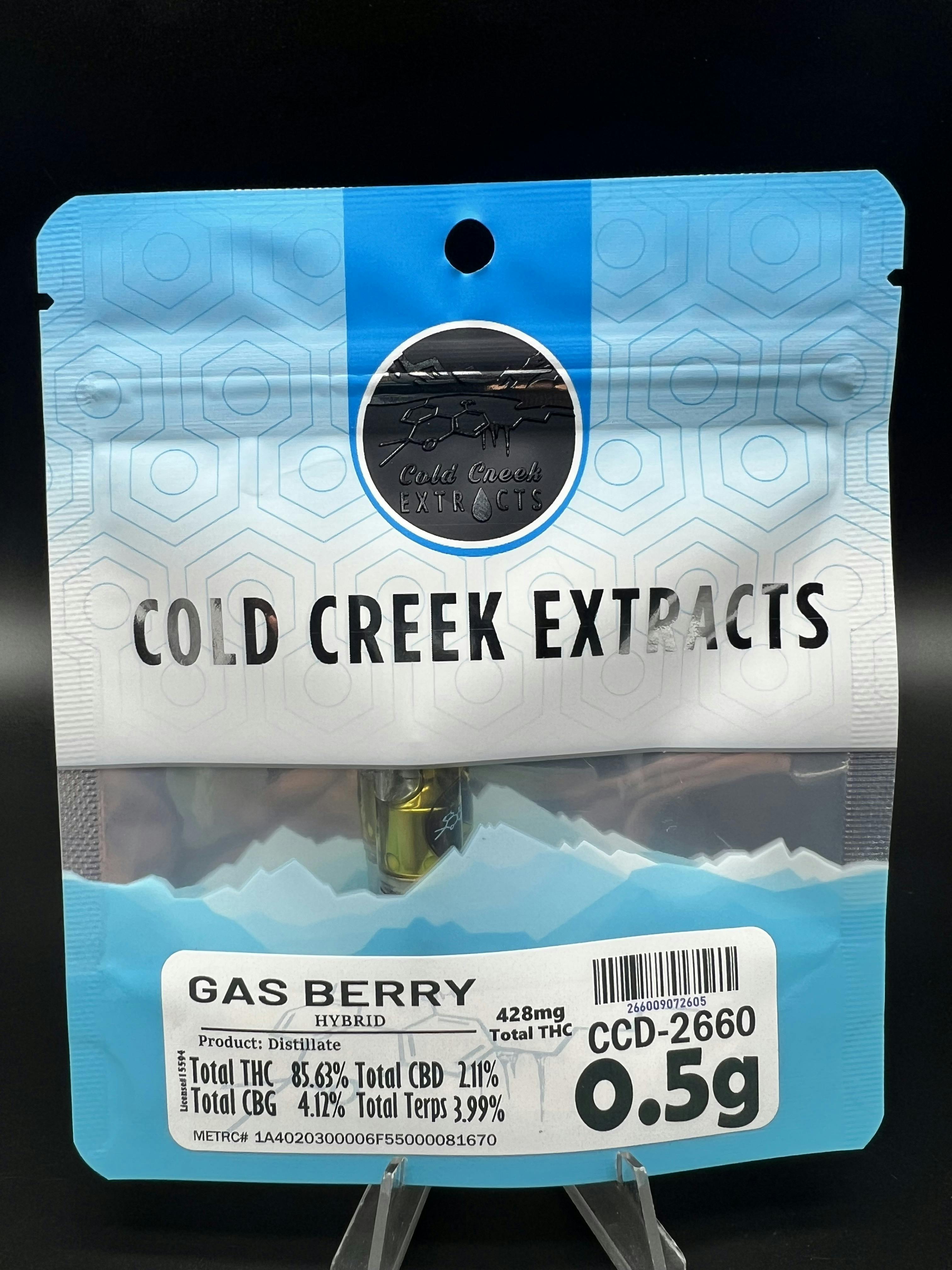 .5g Cartridge 85.63% THC 3.99% Terps - Gas Berry