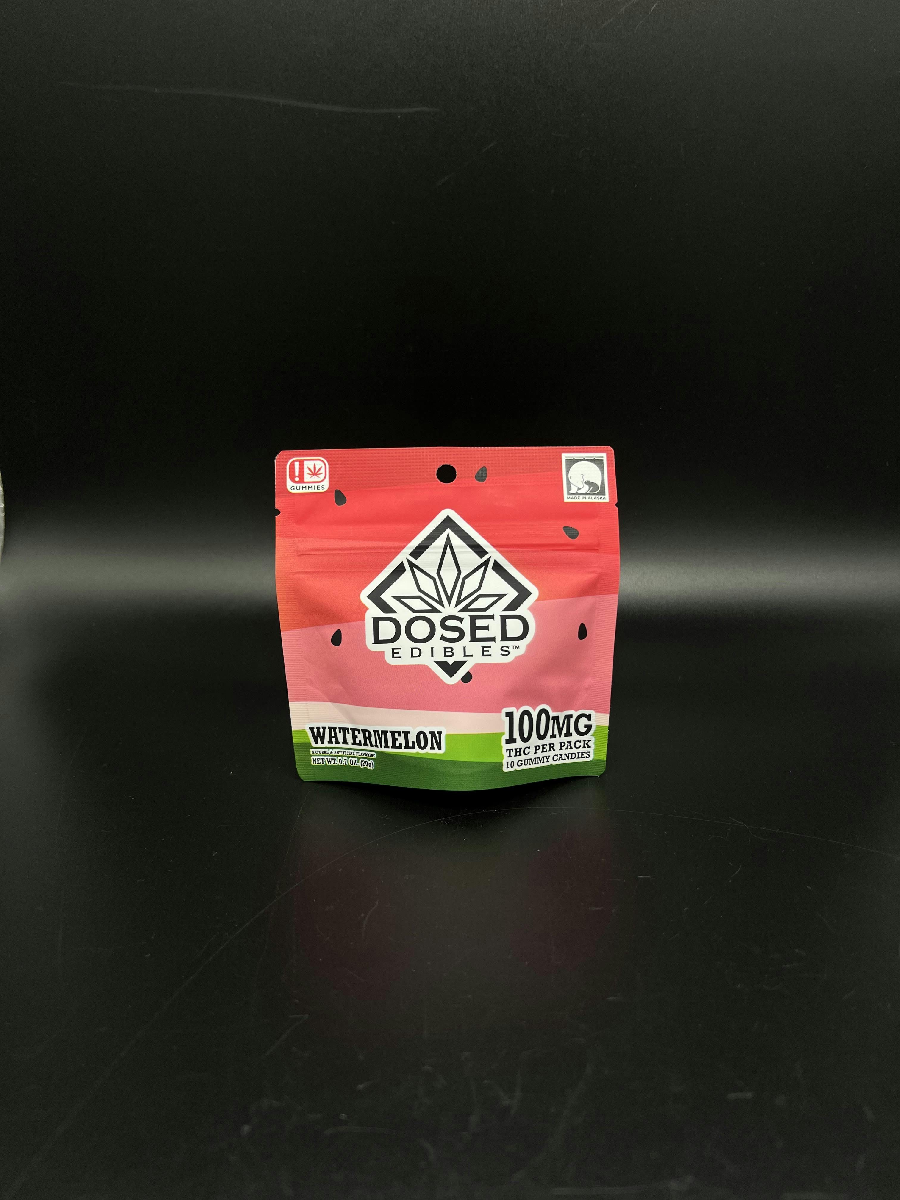 Dosed Gummies | 100mg THC per pack | 10mg THC a piece - Watermelon