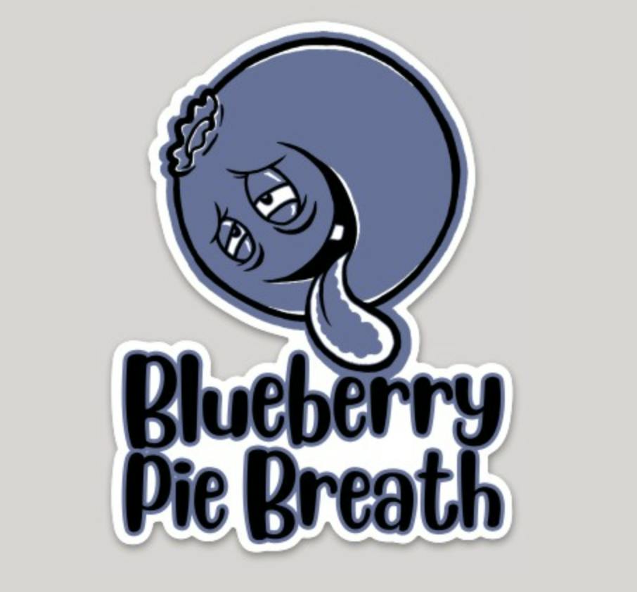 Blueberry Pie Breath Sticker at The Fireweed Factory