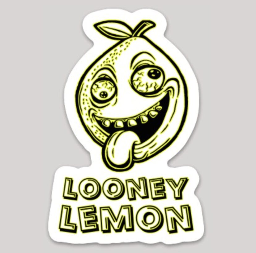 Looney Lemon Sticker at The Fireweed Factory