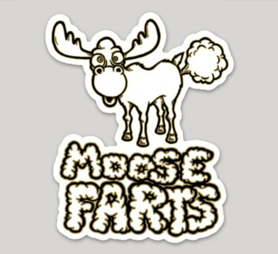 Moose Farts Sticker