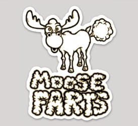 Moose Farts Sticker